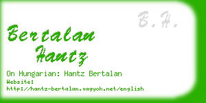 bertalan hantz business card